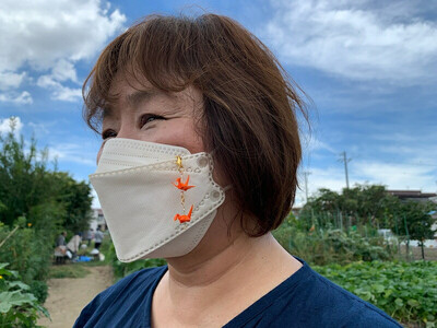 「認知症になっても輝けるまちづくり」活動応援セット（折り鶴アクセサリー、オレンジ夢リング）【認知症 折り鶴 アクセサリー オレンジ 夢リング リング 折り紙 応援セット 大阪府 門真市 】