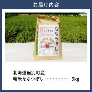 【令和7年産】精米ななつぼし5kg 北海道 当別町 お米 