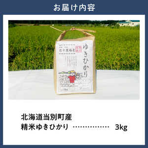 【令和7年産】精米ゆきひかり3kg