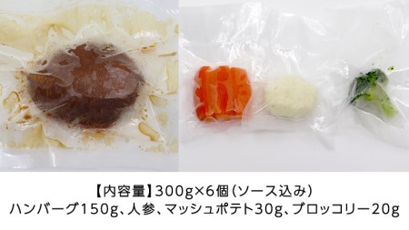 国産牛使用 こだわり 冷凍 ハンバーグ 6個 セット