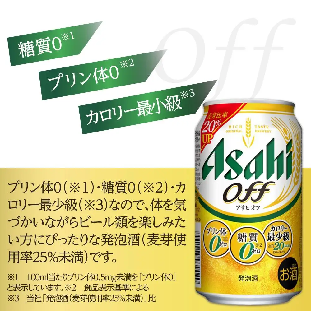 アサヒ　オフ缶　350ml　24本　2ケース