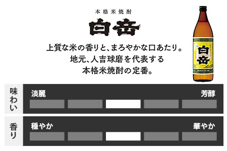 「白岳」「白岳全麹」「肥後時習館」900ml×3本セット  018-0475