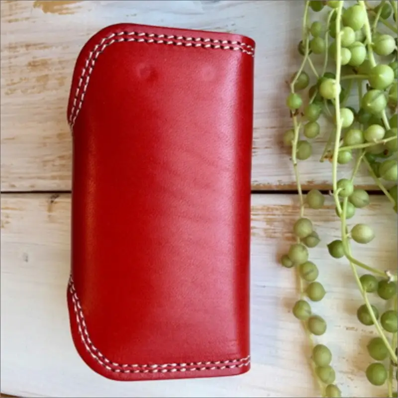 Rキーケース 栃木レザー牛革ケース レッド