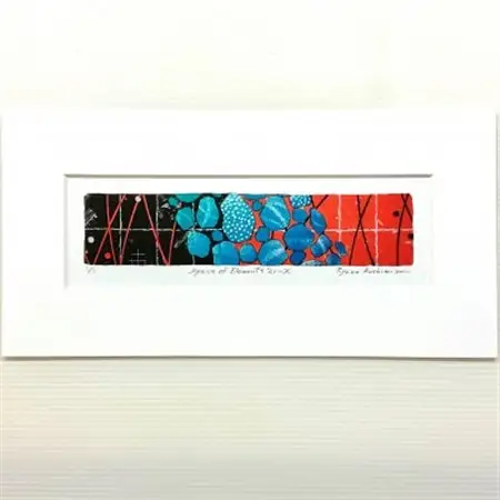 リトグラフ版画～Space of Elements[x]～ 1点　額装サイズ215mm×415mm【1340907】