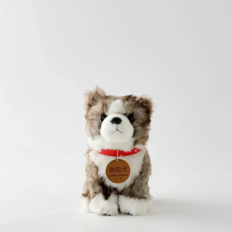 65P7306 秋田犬虎毛ぬいぐるみ　座りＭサイズ