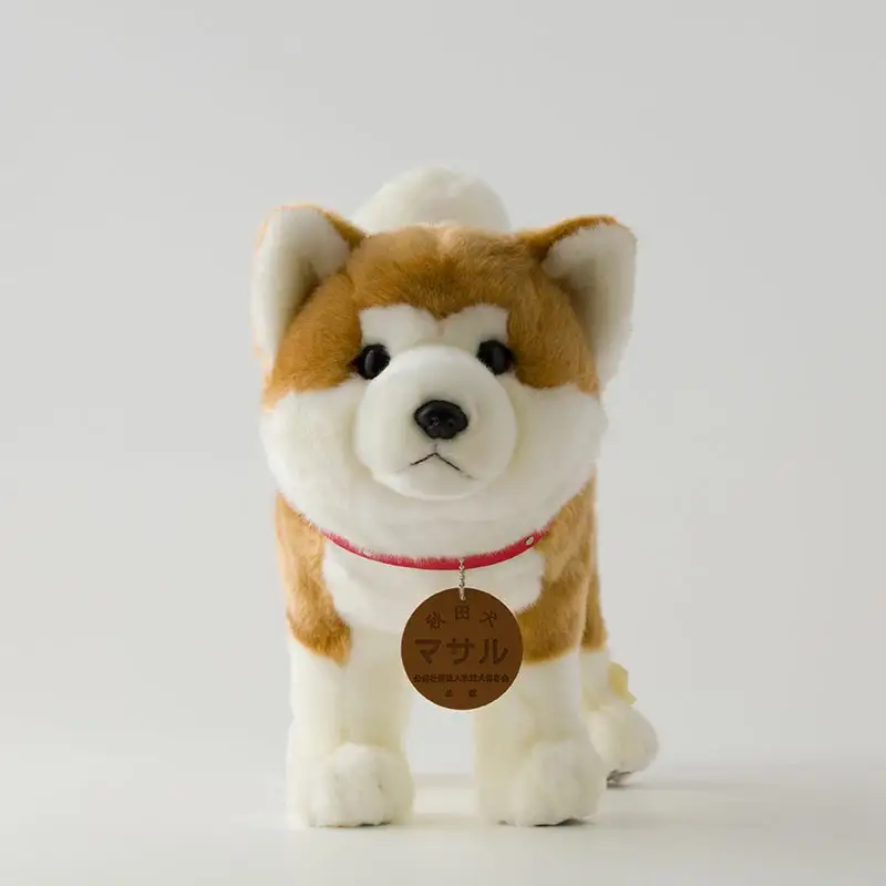 165P7303 秋田犬マサルぬいぐるみ　立ちＬサイズ