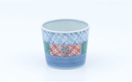 有田焼 文青 そば猪口 2個セット【まるぶんオリジナル】食器 器 うつわ 磁器 陶磁器 和食器 そば猪口 そばちょこ 2個 セット ペア 初期伊万里 赤絵 手描き 青 赤 食洗機対応 A30-817