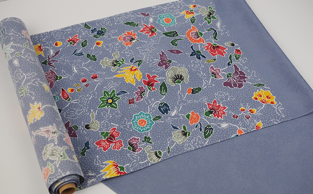 【藤崎紅型工房】名古屋六通帯 更紗文様 伝統工芸 工芸品 民芸 文化 びんがた 帯 生地 絹 六通帯 さらさ おしゃれ 高級 琉球 沖縄県 名護市