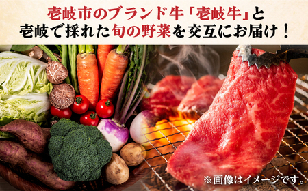 【全12回定期便】《A4-A5ランク》壱岐牛と旬の野菜定期便 [JBO079] 黒毛和牛