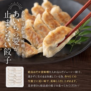 a836 あいらはだか麦味噌入り冷凍生ぎょうざ「あいらの愛がとまらない餃子」計84個(12個入り×7P)味噌たれ付き【姶良のアグリM～】