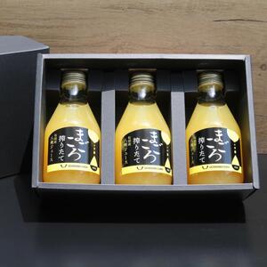 ZE6388n_【まごころ搾りたて】八朔 100%ジュース 180ml × 3本 化粧箱