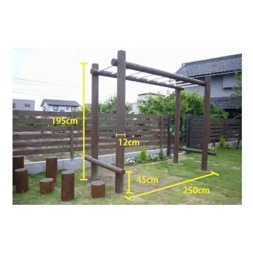 木製 うんてい 防腐加工済 国産材 環境配慮 外遊び 屋外 アスレチック 遊具 公園 庭 ウッドウォームズ 奈良県 下北山村