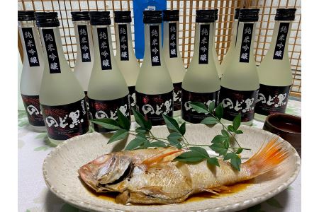 浜田市の魚「のどぐろ」との相性は抜群！環日本海 純米吟醸のど黒12本入 酒 お酒 日本酒 地酒 ご当地 純米吟醸 のど黒 純米 純米吟醸酒 辛口 【026_2029】
