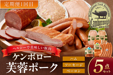 【DLGコンテスト2024金賞受賞】【3か月定期便】ケンボロー芙蓉ポーク おすすめ品3回コース 定期便 3回 豚肉 加工品 ハム ベーコン ウインナー 焼肉 BBQ バーベキュー 島根ポーク 真空パック グルメ 食品 【002_1967】