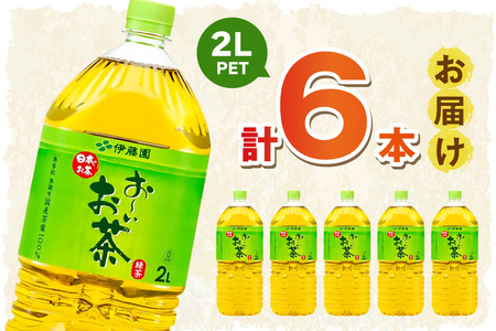 お～いお茶 緑茶PET 2L 6本入り×1ケース ドリンク 飲料 セット ペットボトル お茶 グリーンティー ストック 備蓄 新生活 応援 準備 【114_2072】