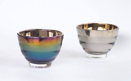 【耐熱グラス】Jewelry・Glass／Visitorペアセット 【耐熱ガラス チタン】 食器 キッチン用品 2個 緑茶 現代風 繊細 風味 職人 手仕事 高純度 雑味 分解 まろやか ティータイム 普段使い おもてなし 