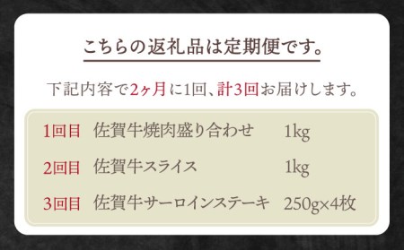 【全3回定期便】【隔月発送】佐賀牛 極上定期 [HBH120] 佐賀牛