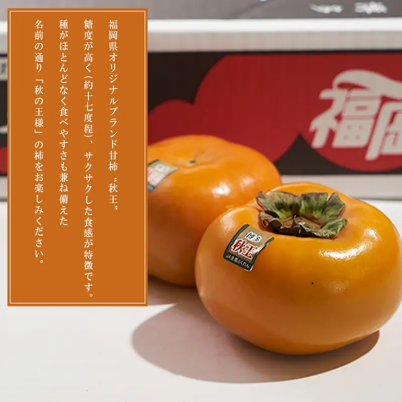 福岡限定!ブランド柿「秋王(あきおう)」約1.5kg(4-6玉) 4A18