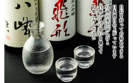 ＜純米大吟醸＞飛形・八峰 1.8L ×3本セット 日本酒 酒 お酒 逸品 飲み比べ 福岡県 八女市 015-010