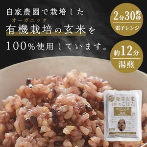 発芽玄米パックご飯 40パック 金のいぶき発芽玄米 黒米 無農薬 発芽玄米 レンジ 有機栽培 パックライス ご飯 米 レンチン 【有機農園ファーミン株式会社】tm117