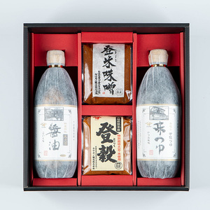 味噌・特撰丸大豆醤油・味つゆセット ＜とよま乃膳＞ 味噌 みそ ミソ 国産 味噌汁 みそ汁 登米味噌 登穀味噌 醤油 特撰丸大豆しょう油 味つゆ 大豆 【ヤマカノ醸造株式会社】tm306