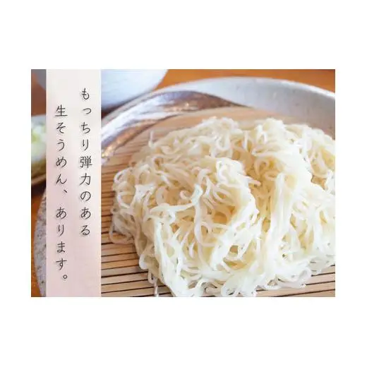 これぞ本物の生の味!元祖生そうめん4食×2箱（鮭節冷つゆ味×8）【16112】