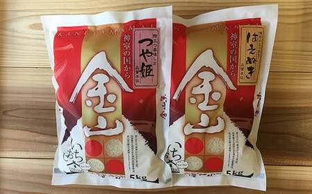 令和7年産 金山産米「つや姫5kg」+「はえぬき5kg」【精米】 計10kg 米 お米 白米 ご飯 精米 ブランド米 はえぬき つや姫 送料無料 東北 山形 金山町 F4B-0725