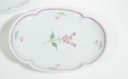 【波佐見焼】一つ花 木瓜型 小皿 ペアセット 食器 皿 【藍水】 [GB40]  波佐見焼
