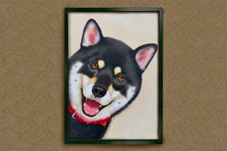 オーダーメイド ペットの似顔絵 チョークアート 絵画 壁掛け A3 トイレ 特大 インテリア オーダーメイドグッズ メモリアルグッズ 受注生産 プレゼント ギフト お祝い 誕生日 終活 思い出 犬 猫 鳥 イヌ ネコ インコ メダカ 金魚 キンギョ 亀 カメ 36-D