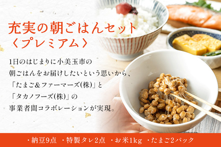 小美玉手箱10 充実の朝ごはんセット スタンダード（鶏卵・コシヒカリ・納豆のセット） 詰め合わせ 0-A