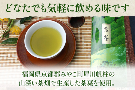 【ふるなびWEEK対象】＜銘茶みやこ町特産・帆柱茶＞煎茶（200g×3袋）福岡県 お茶 日本茶 緑茶 お土産 伝統 茶葉