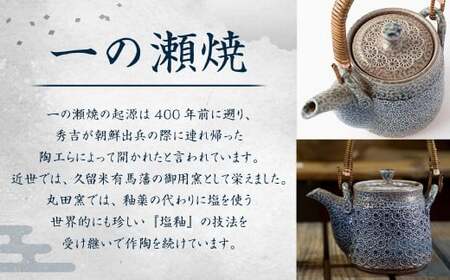 丸田窯 塩釉花文様 土瓶