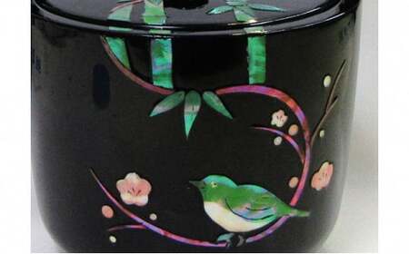 銚子 螺鈿 松竹梅に鳥 民芸品 工芸品 伝統技術 刷毛 手塗り 小鳥 おめでたい 絵柄 おしゃれ キレイ  FAD-0986