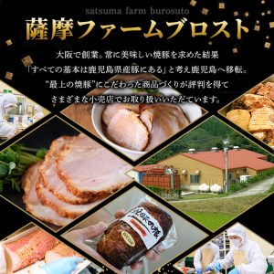 チャーシュー 焼豚 大ブロック 計1kg 2本 【薩摩ファームブロスト】 No.003