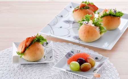 【波佐見焼】丸紋フラワー 角盛皿＆角銘々皿 角皿 3枚セット 食器 皿 【陶豊】 [OE21] 波佐見焼