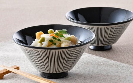 【波佐見焼】Sen・彫 茶碗 ペアセット 食器 皿 【利左エ門窯】 [QB48]  波佐見焼