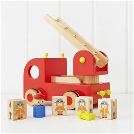 東郷町【公式キャラクターロゴ入り】カタカタ森の消防隊　知育玩具のエドインター【1344479】