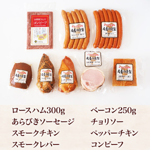 【東庄町産SPF豚肉】ハム・ソーセージ等肉加工品 8点豪華詰め合わせセット ハム ソーセージ 加工品 BBQ おつまみ 肉 肉加工品 セット ロースハム あらびきソーセージ スモークチキン スモークレバー ベーコン チョリソー ペッパーチキン コンビーフ