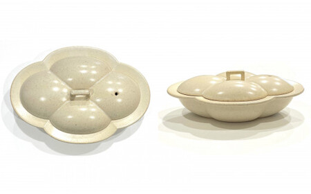 有田焼 クリーム釉 木瓜 蓋付耐熱皿 24to3【西富陶磁器】食器 器 うつわ 皿 蓋付 グラタン皿 耐熱皿 直火対応 オーブン対応 かわいい おしゃれ クリーム 30000円 3万円 A30-827