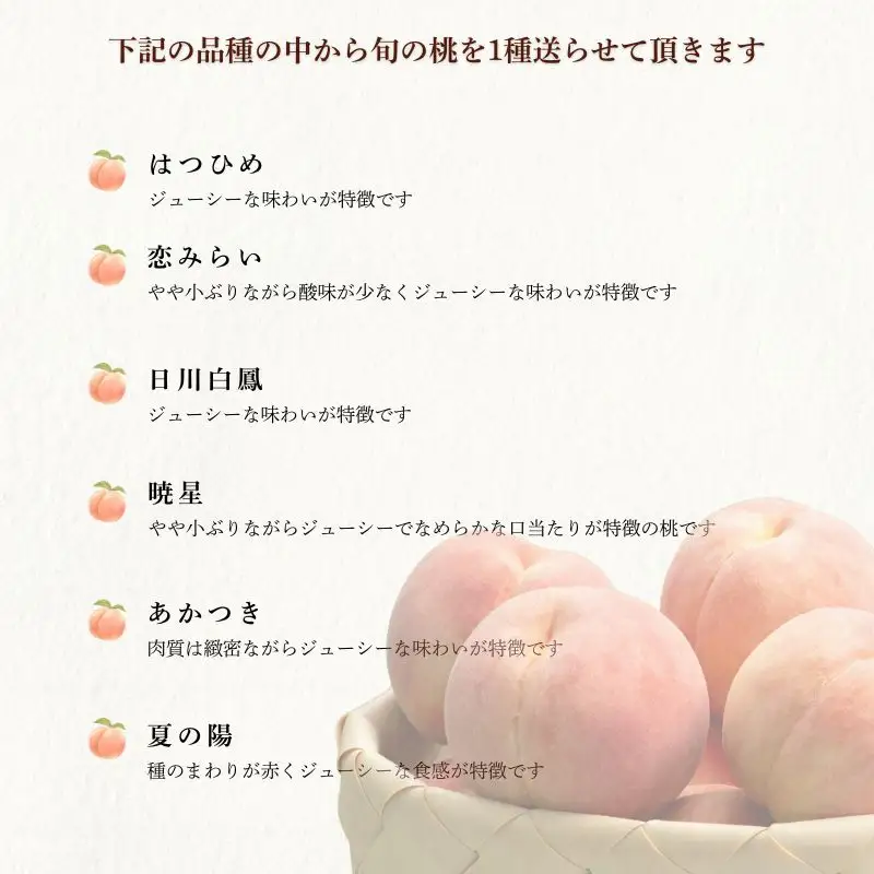 No.2327もも　7月収穫の桃　約1.2kg【2026年発送】