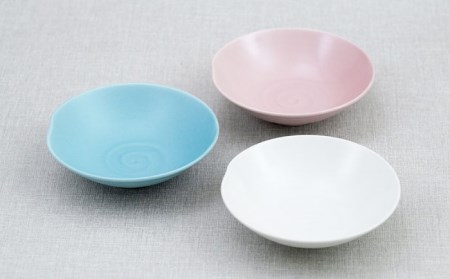 【波佐見焼】アイシー ボウル 小 （ホワイト・ピンク・ブルー） 3点セット 食器 皿 【団陶器】 [PB110] 波佐見焼