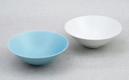 【波佐見焼】アイシー ボウル 大 （ブルー・ホワイト） ペアセット 食器 皿 【団陶器】 [PB113] 波佐見焼