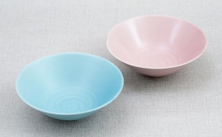 【波佐見焼】アイシー ボウル 大 （ブルー・ピンク） ペアセット 食器 皿 【団陶器】 [PB114] 波佐見焼