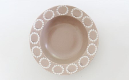 【波佐見焼】サークルリング カフェオレ・桜シフォン ボウル 中 2点セット 食器 皿 【陶芸ゆたか】 [VA104]  波佐見焼