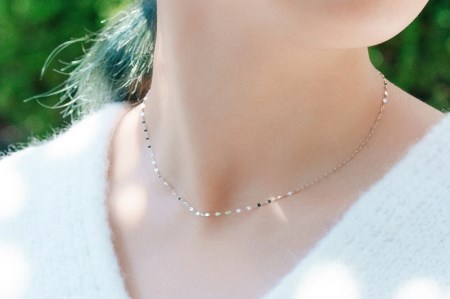 【L&Co.】K10WG チェーンネックレス(63-7872)