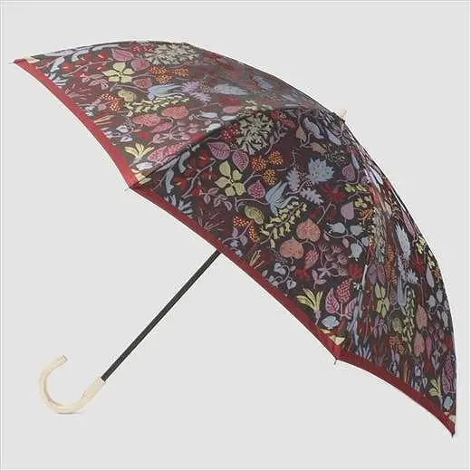 槙田商店 折りたたみ傘スティグリンドベリ【HERBARIUM】レッド(ハーバリウム) 晴雨兼用