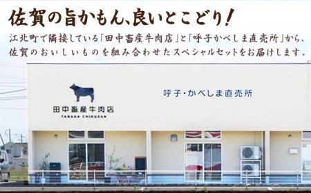佐賀牛スライス・いかしゅうまいセット【田中畜産牛肉店・呼子かべしま直売所】[HZY002]