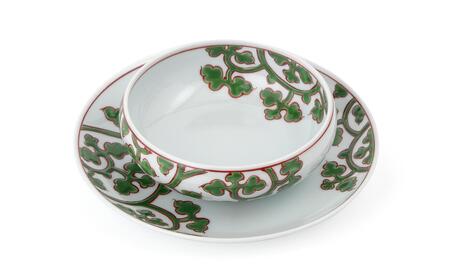 源右衛門窯 緑彩唐草文 有田焼 組皿 スープ皿 器 食器 皿 グラタン スープ 緑唐草 有田焼 源右衛門窯 A45-284