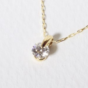 K18 一点留め 天然ダイヤモンド ネックレス 1382r　山梨 ダイヤモンド ネックレス ジュエリー アクセサリー K18 イエローゴールド ホワイトゴールド ピンクゴールド ダイヤ0.3ctup カラット 天然ダイヤモンド レディース 山梨県 甲斐市 BQ-2