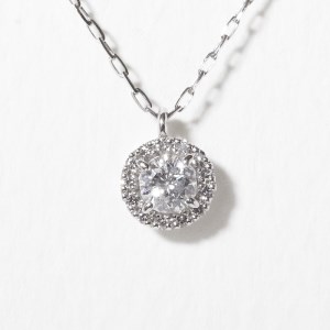 プラチナ 取り巻き 天然ダイヤモンド ネックレス  山梨 ダイヤモンド プラチナ ジュエリー ネックレス ペンダント 天然 ダイヤモンド ダイヤ PT900 プラチナ レディース ジュエリー アクセサリー 山梨県 甲斐市 BQ-5